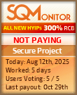 Secure Project Project Status Button