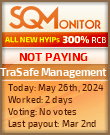 TraSafe Management HYIP Status Button