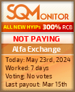 Alfa Exchange HYIP Status Button