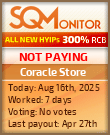 Coracle Store HYIP Status Button