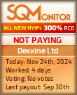 Dexxine Ltd HYIP Status Button