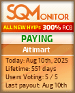 Aitimart HYIP Status Button