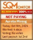 Aurelia Mining HYIP Status Button