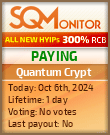 Quantum Crypt HYIP Status Button