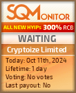 Cryptoize Limited HYIP Status Button