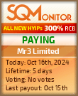 Mr3 Limited HYIP Status Button