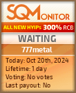 777metal HYIP Status Button