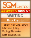 Beta Crypto Project Status Button