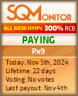 Px9 Project Status Button
