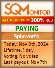 Spixworth HYIP Status Button