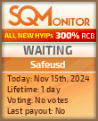 Safeusd HYIP Status Button