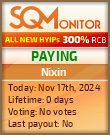 Nixin HYIP Status Button