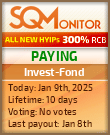 Invest-Fond HYIP Status Button