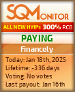 Financely HYIP Status Button