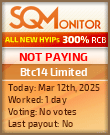 Btc14 Limited Project Status Button