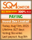 Invest Dex Limited Project Status Button