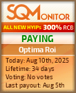 Optima Roi Project Status Button