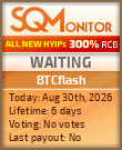 BTCflash Project Status Button