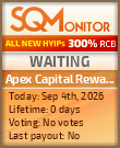 Apex Capital Rewards Project Status Button