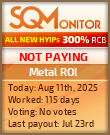 Metal ROI Project Status Button