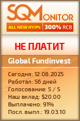 Кнопка Статуса для Инвест-Проекта Global Fundinvest
