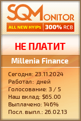 Кнопка Статуса для Инвест-Проекта Millenia Finance