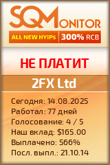 Кнопка Статуса для Инвест-Проекта 2FX Ltd