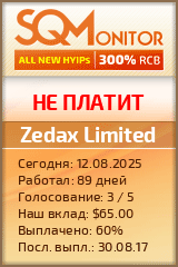 Кнопка Статуса для Инвест-Проекта Zedax Limited