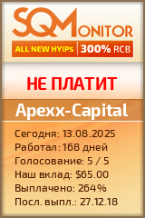 Кнопка Статуса для Инвест-Проекта Apexx-Capital
