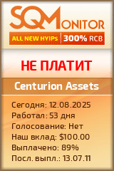 Кнопка Статуса для Инвест-Проекта Centurion Assets