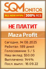 Кнопка Статуса для Инвест-Проекта Maza Profit