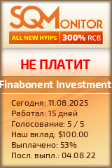 Кнопка Статуса для Инвест-Проекта Finabonent Investment