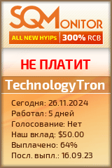 Кнопка Статуса для Инвест-Проекта TechnologyTron