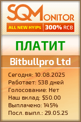 Кнопка Статуса для Инвест-Проекта Bitbullpro Ltd
