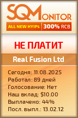 Кнопка Статуса для Инвест-Проекта Real Fusion Ltd