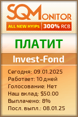 Кнопка Статуса для Хайпа Invest-Fond