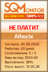 Кнопка Статуса для Инвест-Проекта Aihorix