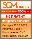 Кнопка Статуса для Инвест-Проекта HedgeBitCoins.com